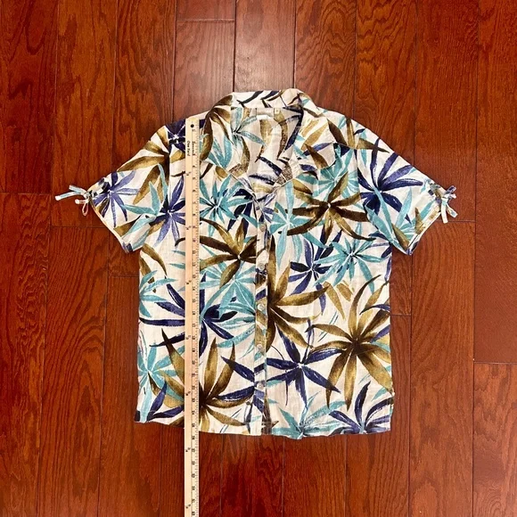 3 Shirts Tops Blouses 3/4 sleeve button up summer beach lightweight - Picture 6 of 15